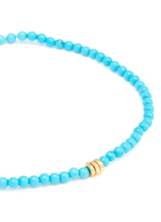 Detail View - Click To Enlarge - TATEOSSIAN - Turquoise bead 18k yellow gold disc bracelet