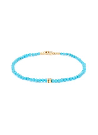Main View - Click To Enlarge - TATEOSSIAN - Turquoise bead 18k yellow gold disc bracelet