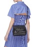 Figure View - Click To Enlarge - 10142 - 'Crossbs' circle cutout lobster clasp leather crossbody bag