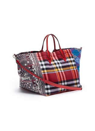 Detail View - Click To Enlarge - CHRISTIAN LOUBOUTIN - 'Manilacaba' jeepney appliqué satin patchwork tote