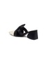 Detail View - Click To Enlarge - MERCEDES CASTILLO - 'Blanche Mid' satin bow colourblock leather mules