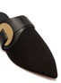 Detail View - Click To Enlarge - MERCEDES CASTILLO - 'Akani' circle leather belt kid suede slides