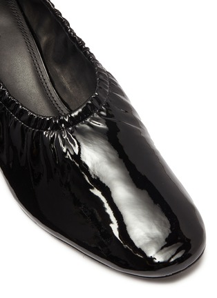 Detail View - Click To Enlarge - MERCEDES CASTILLO - 'Emilia Mid' ruched patent leather pumps