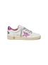 Main View - Click To Enlarge - GOLDEN GOOSE - 'Ball Star' glitter cracked panel leather kids sneakers