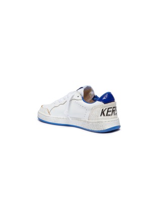 Figure View - Click To Enlarge - GOLDEN GOOSE - 'Ball Star' cracked panel leather toddler sneakers