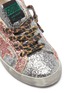 Detail View - Click To Enlarge - GOLDEN GOOSE - 'Superstar' colourblock glitter coated leather toddler sneakers