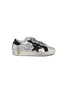 Main View - Click To Enlarge - GOLDEN GOOSE - 'Old School' metallic leather toddler sneakers