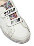Detail View - Click To Enlarge - GOLDEN GOOSE - 'Old School' strass tongue leather toddler sneakers