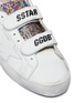 Detail View - Click To Enlarge - GOLDEN GOOSE - 'Old School' strass tongue leather kids sneakers