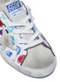 Detail View - Click To Enlarge - GOLDEN GOOSE - 'Superstar' suede panel diamond print leather toddler sneakers