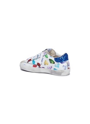 Figure View - Click To Enlarge - GOLDEN GOOSE - 'Superstar' suede panel diamond print leather toddler sneakers