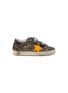 Main View - Click To Enlarge - GOLDEN GOOSE - 'Old School' suede panel glitter coated leather toddler sneakers