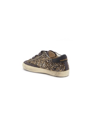 Figure View - Click To Enlarge - GOLDEN GOOSE - 'Old School' suede panel glitter coated leather toddler sneakers