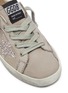 Detail View - Click To Enlarge - GOLDEN GOOSE - 'Superstar' glitter coated star nubuck leather toddler sneakers