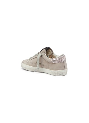 Figure View - Click To Enlarge - GOLDEN GOOSE - 'Superstar' glitter coated star nubuck leather toddler sneakers