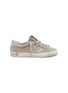 Main View - Click To Enlarge - GOLDEN GOOSE - 'Superstar' glitter coated star nubuck leather kids sneakers