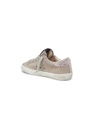 Figure View - Click To Enlarge - GOLDEN GOOSE - 'Superstar' glitter coated star nubuck leather kids sneakers