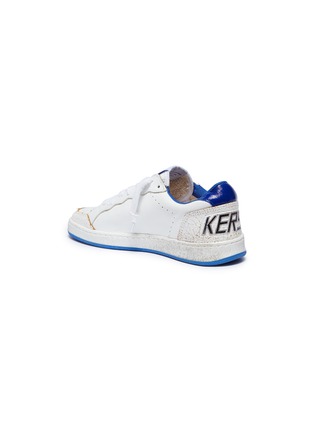 Figure View - Click To Enlarge - GOLDEN GOOSE - 'Ball Star' cracked panel leather kids sneakers
