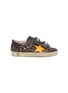 Main View - Click To Enlarge - GOLDEN GOOSE - 'Old School' suede panel glitter coated leather kids sneakers