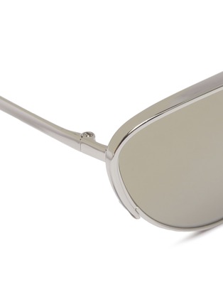 Detail View - Click To Enlarge - ALAIN MIKLI - Browbar mirror metal angular cat eye sunglasses