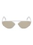 Main View - Click To Enlarge - ALAIN MIKLI - Browbar mirror metal angular cat eye sunglasses