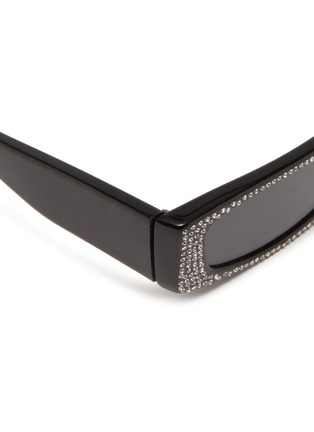 Detail View - Click To Enlarge - ALAIN MIKLI - Glass crystal acetate square sunglasses