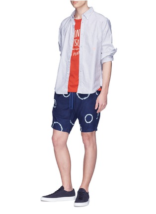 Figure View - Click To Enlarge - DENHAM - 'Carlton' circle tie-dye print shorts