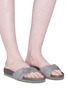 Figure View - Click To Enlarge - RICK OWENS  - 'Madrid' cow fur sandals