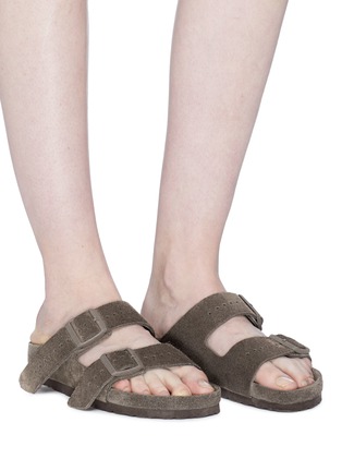 Figure View - Click To Enlarge - RICK OWENS  - 'Arizona' suede sandals