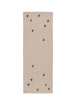 Main View - Click To Enlarge - JANAVI - 'Cactus' embroidered wool-silk scarf