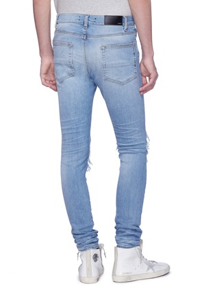 Back View - Click To Enlarge - AMIRI - 'MX1' bandana patch ripped skinny jeans