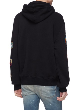 Back View - Click To Enlarge - AMIRI - Logo print mix patch hoodie