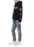 Figure View - Click To Enlarge - AMIRI - Logo print mix patch hoodie