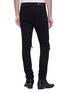 Back View - Click To Enlarge - AMIRI - 'MX1' pleated patch ripped skinny jeans