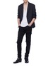 Figure View - Click To Enlarge - AMIRI - 'MX1' pleated patch ripped skinny jeans