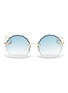 Main View - Click To Enlarge - CHLOÉ - 'Rosie' rimless flower frame sunglasses