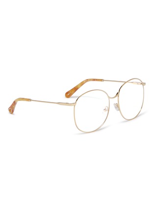 Figure View - Click To Enlarge - CHLOÉ - 'Palma' metal oversized round optical glasses