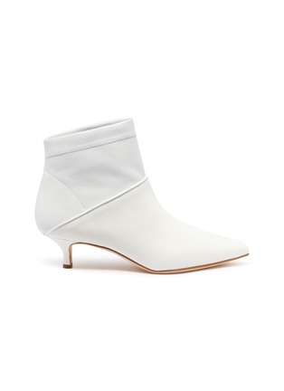 Main View - Click To Enlarge - TIBI - 'Jean' patent leather panel ankle boots