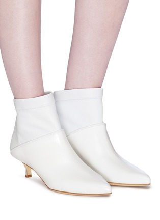Figure View - Click To Enlarge - TIBI - 'Jean' patent leather panel ankle boots