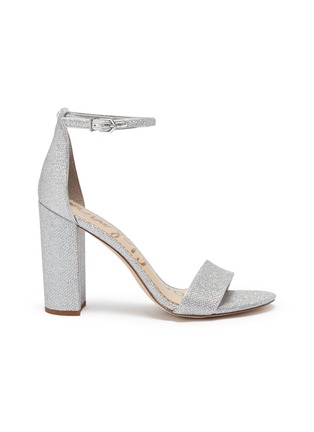 Main View - Click To Enlarge - SAM EDELMAN - 'Yaro' ankle strap glitter sandals