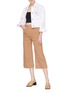 Figure View - Click To Enlarge - TOPSHOP - Contrast topstitching denim culottes