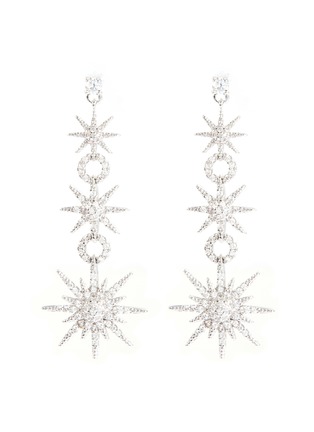 Main View - Click To Enlarge - CZ BY KENNETH JAY LANE - Cubic zirconia pavé starburst link drop earrings