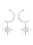 Main View - Click To Enlarge - CZ BY KENNETH JAY LANE - Cubic zirconia pavé moon and starburst drop earrings