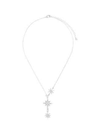 Main View - Click To Enlarge - CZ BY KENNETH JAY LANE - Cubic zirconia starburst pendant necklace