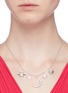 Figure View - Click To Enlarge - CZ BY KENNETH JAY LANE - Cubic zirconia moon and starburst pendant necklace