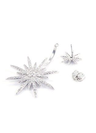 Detail View - Click To Enlarge - CZ BY KENNETH JAY LANE - Cubic zirconia detachable starburst stud earrings