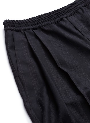  - MC Q - Stripe virgin wool-cotton cropped jogging pants