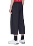 Back View - Click To Enlarge - MC Q - Stripe virgin wool-cotton cropped jogging pants