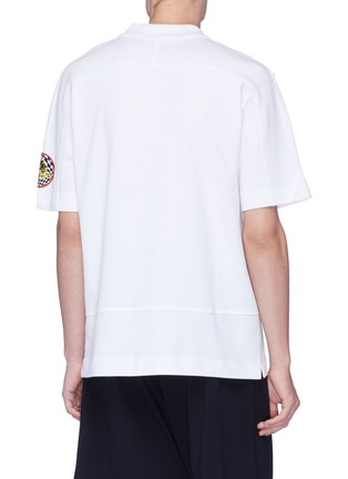 Back View - Click To Enlarge - MC Q - Mix appliqué panelled polo shirt