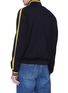 Back View - Click To Enlarge - MC Q - Stripe sleeve virgin wool track jacket